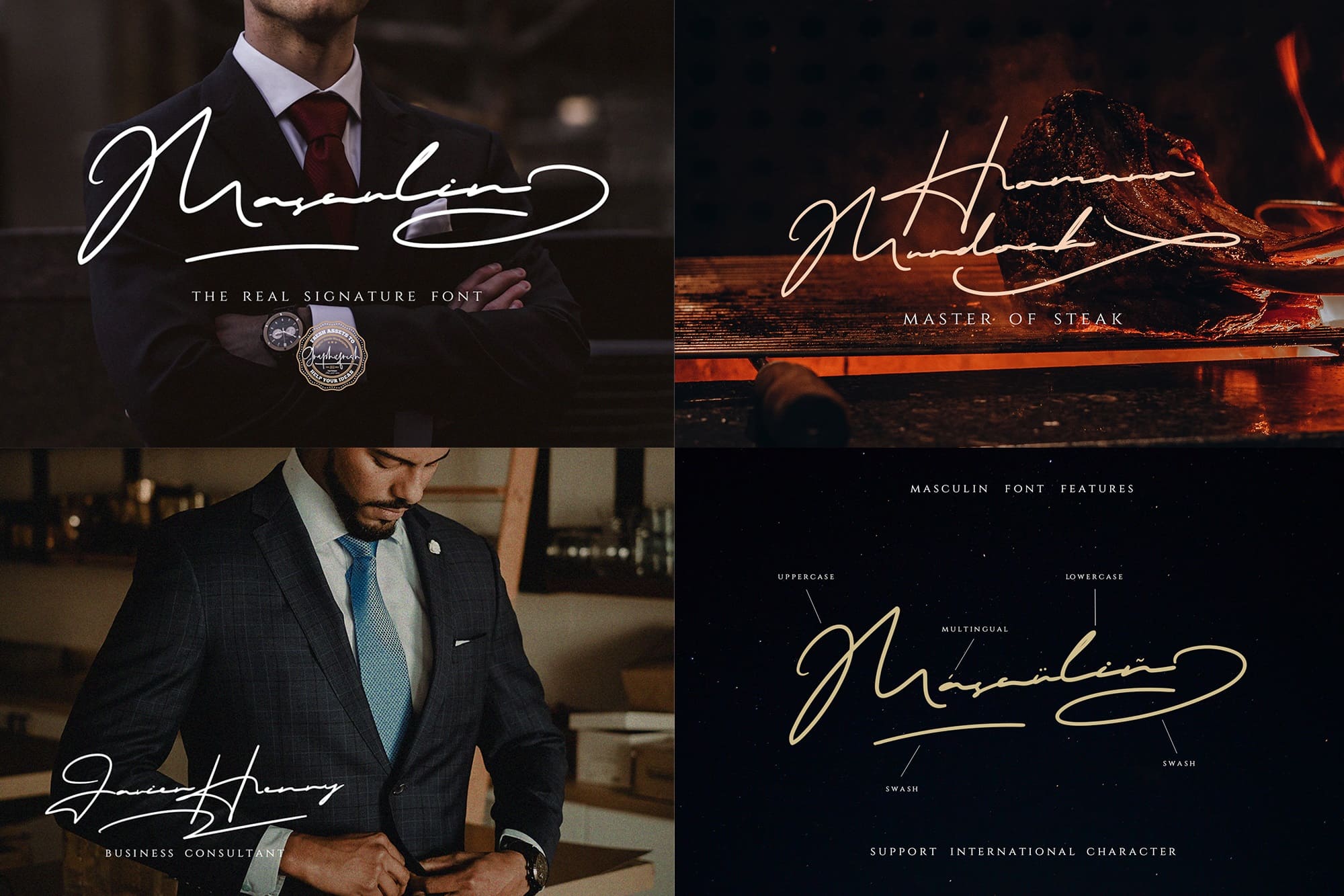 MASCULIN - The Real Signature Font.