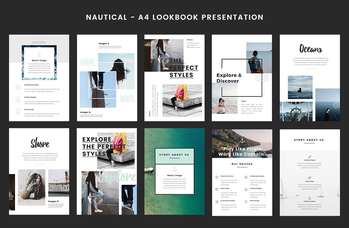 Nautical - A4 Printable PowerPoint – MasterBundles