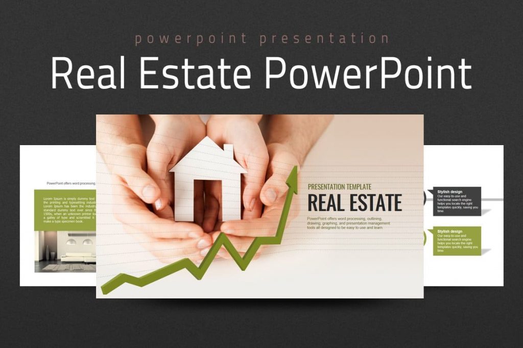 Cover Real Estate PowerPoint Template.