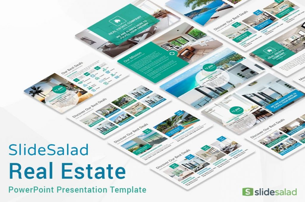 Cover Real Estate PowerPoint Template.