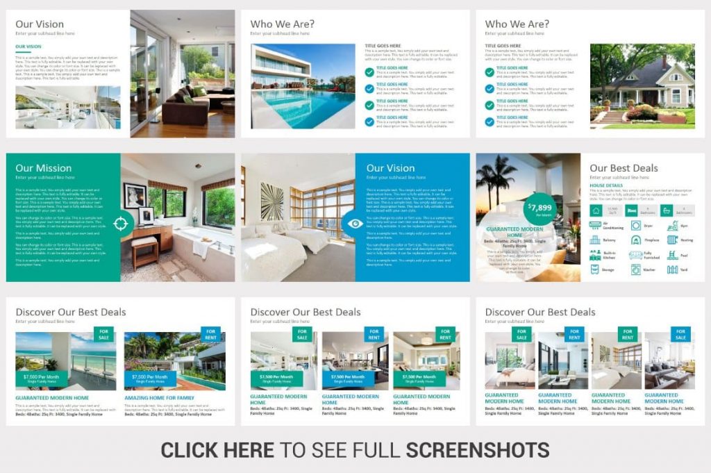 Fully editable Real Estate PowerPoint Template.