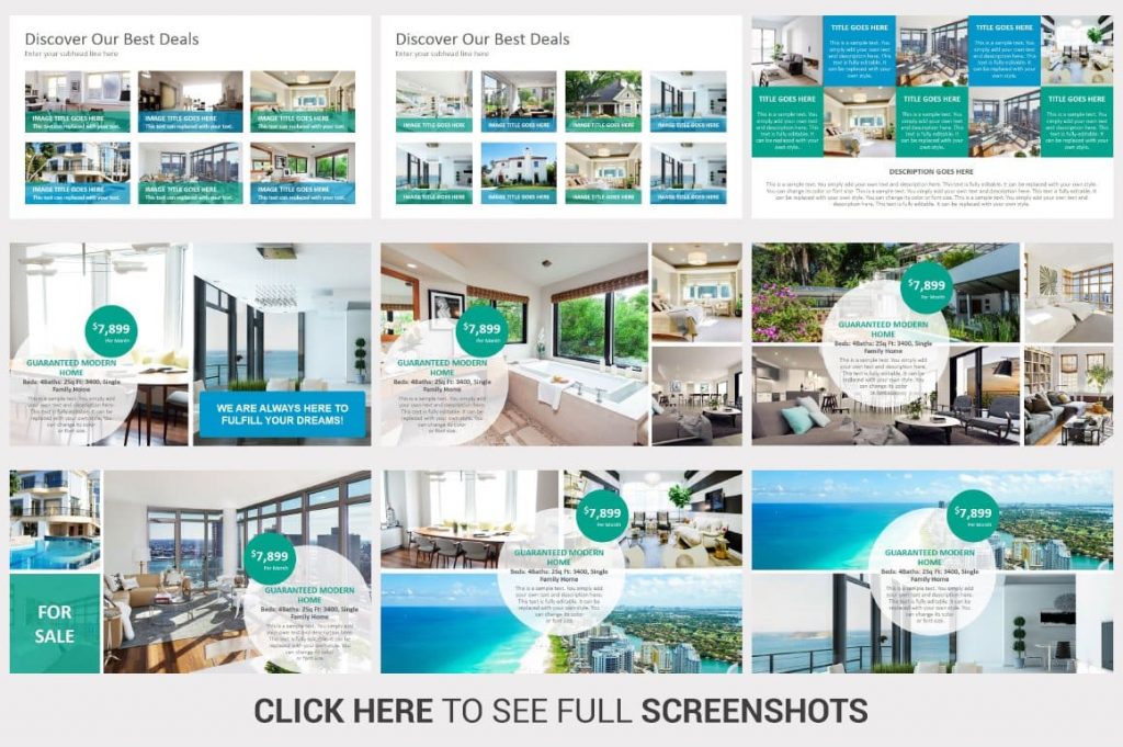 Easy editable content Real Estate PowerPoint Template.