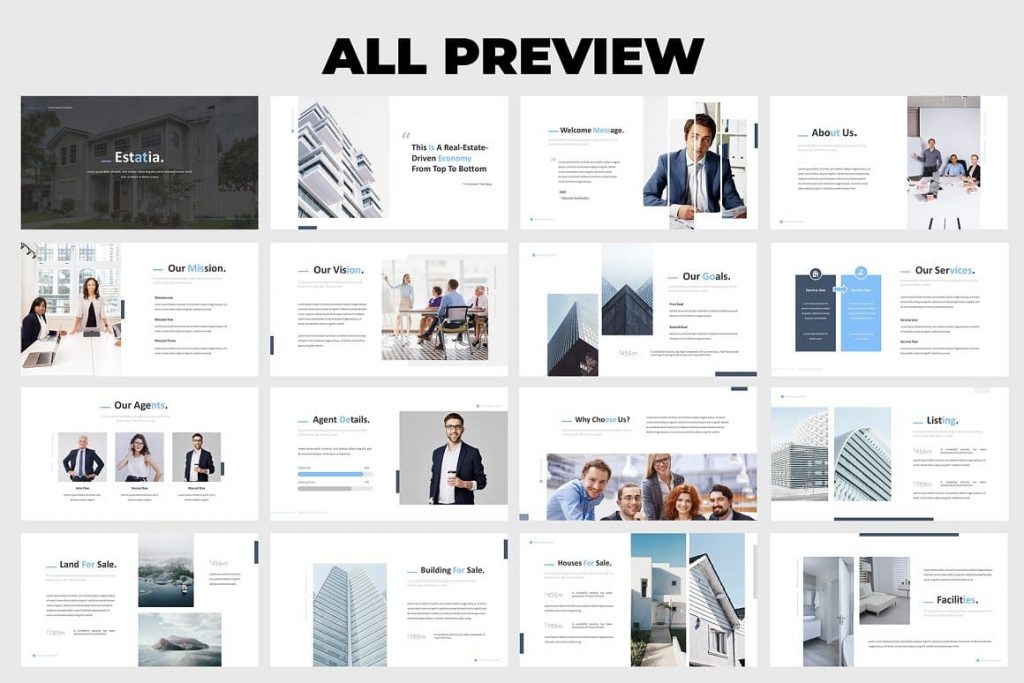 Overlay Picture Effect Real Estate Powerpoint Template.