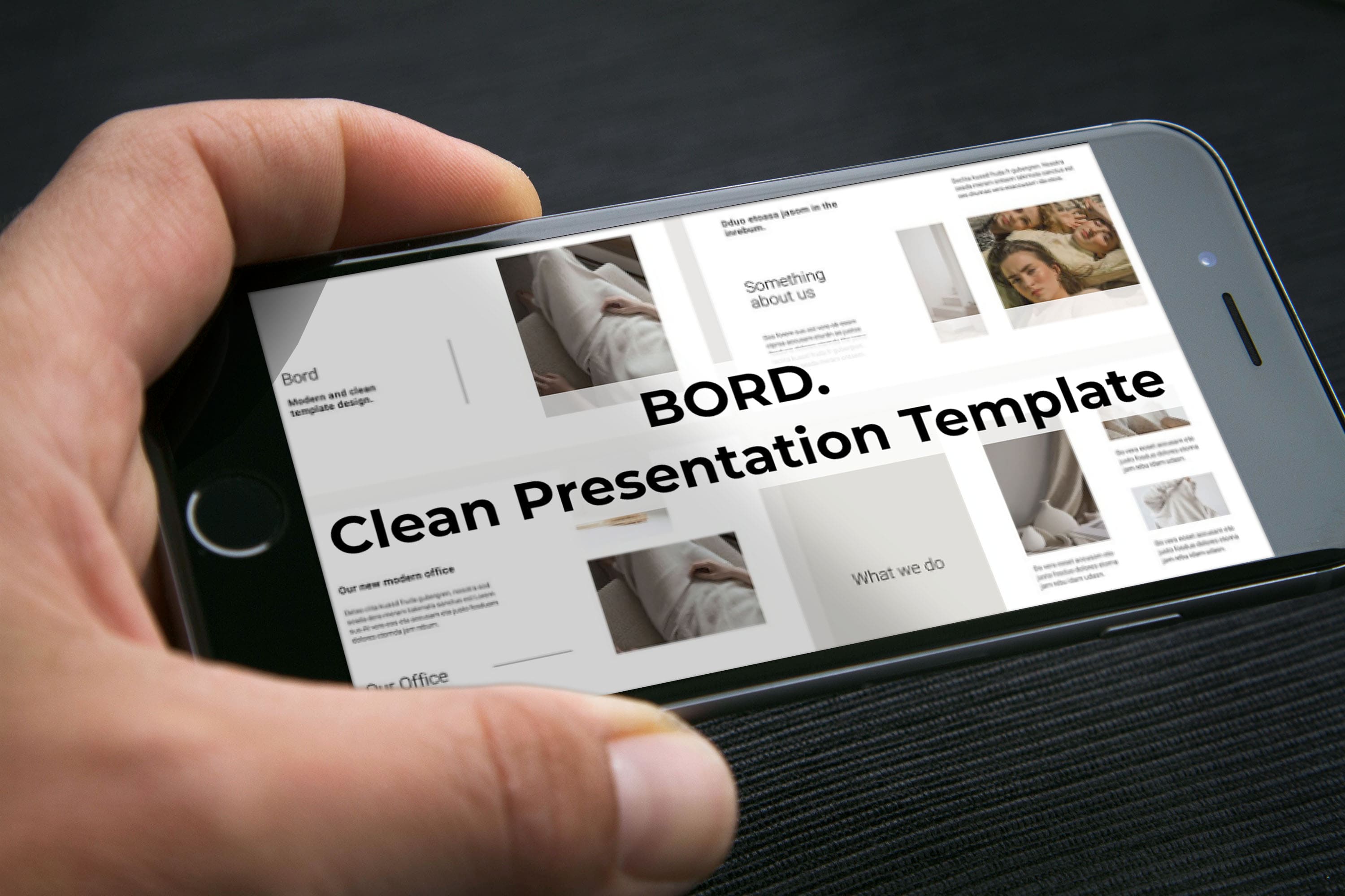 BORD Google Slides Template by MasterBundles mobile preview mockup image.