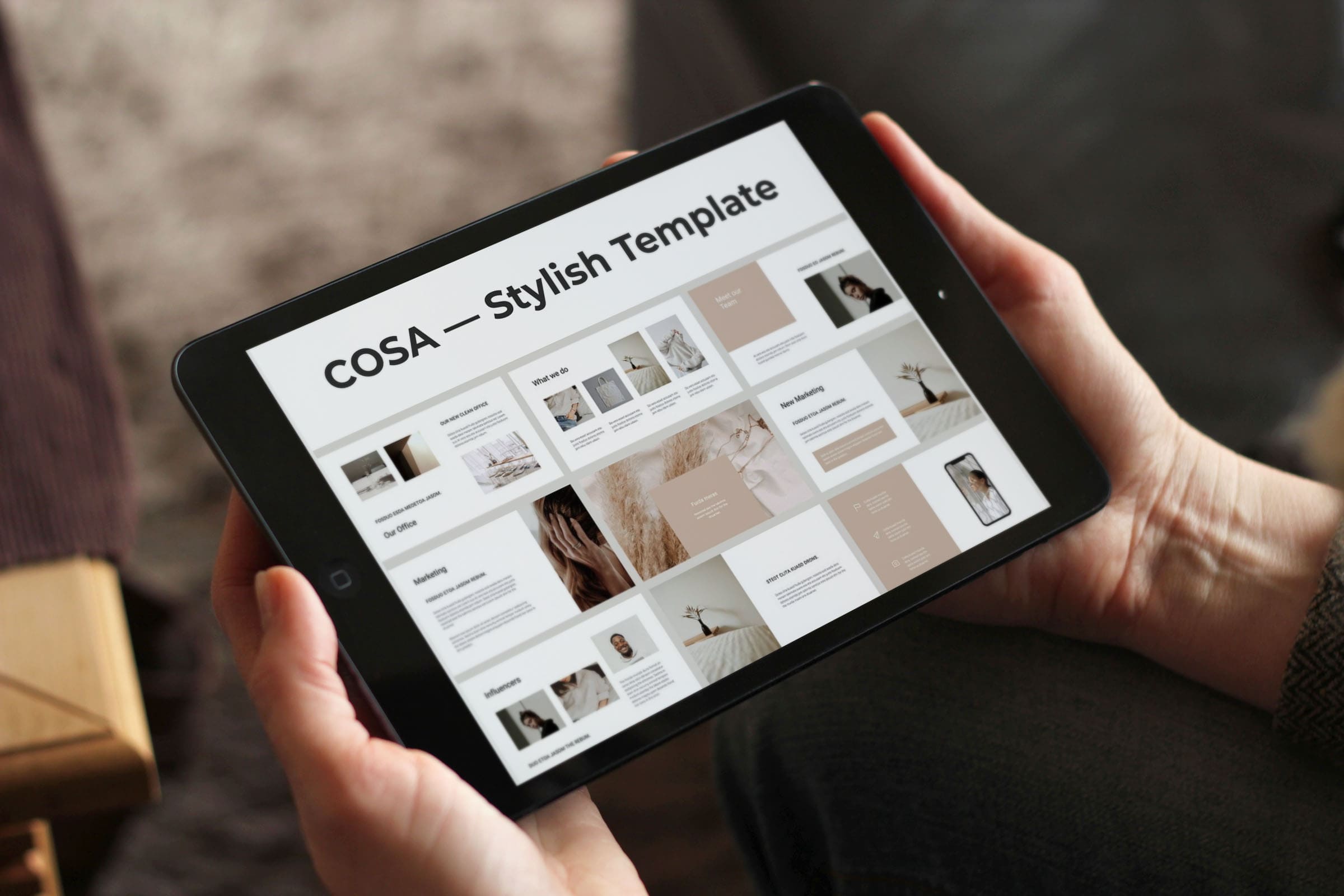 Tablet option of COSA - Keynote Style Template.