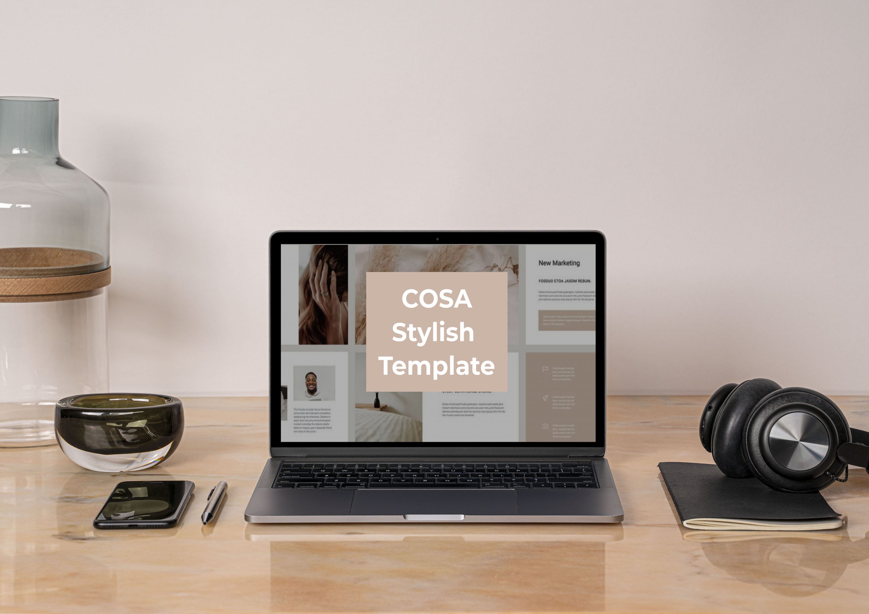 Laptop option of COSA - Keynote Style Template.