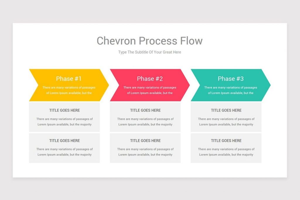 Sample Chevron Process Flow PowerPoint slide.