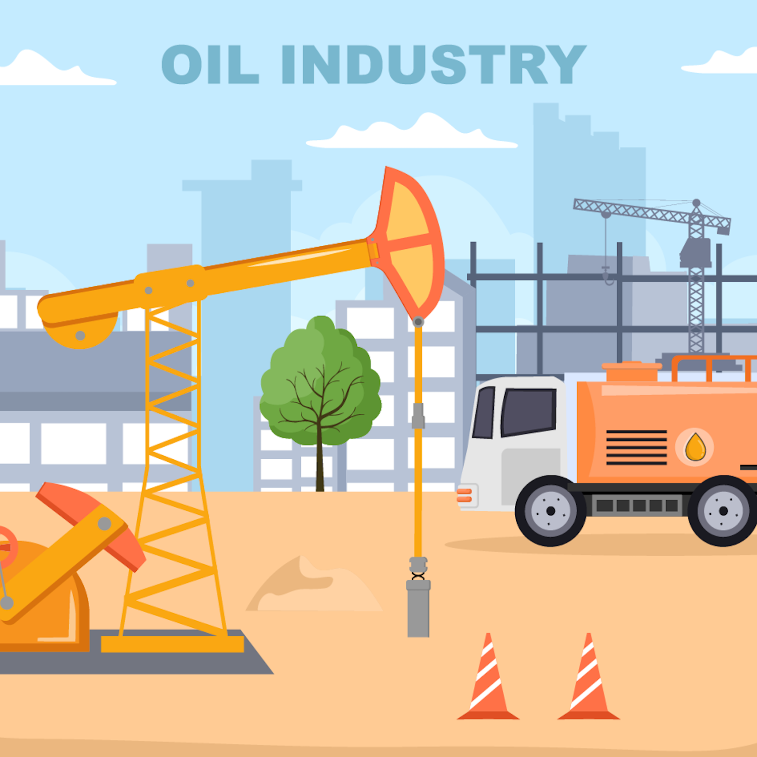 15 Oil Gas Fuel Industry Vector Illustration cover image.