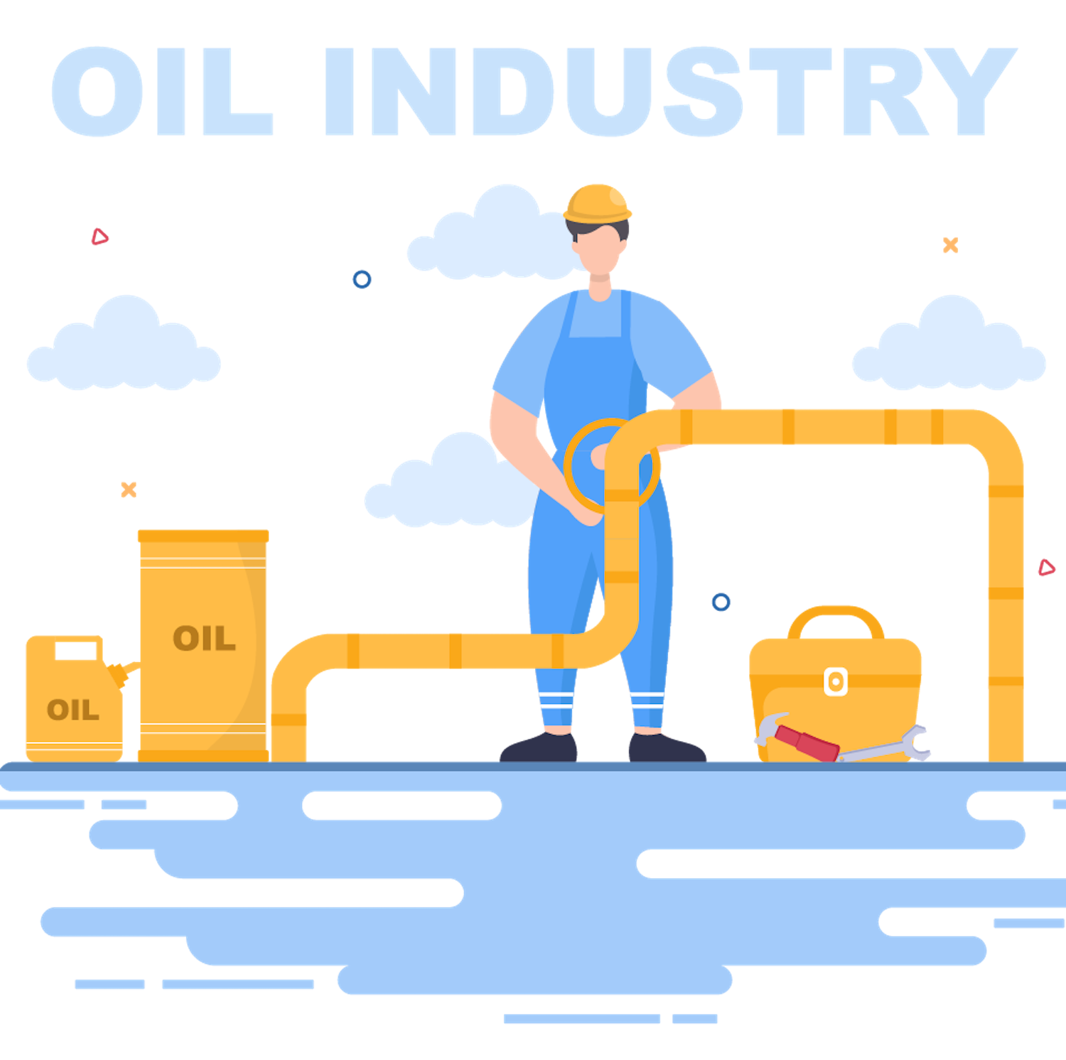 15 Oil Gas Fuel Industry Vector Illustration preview image.