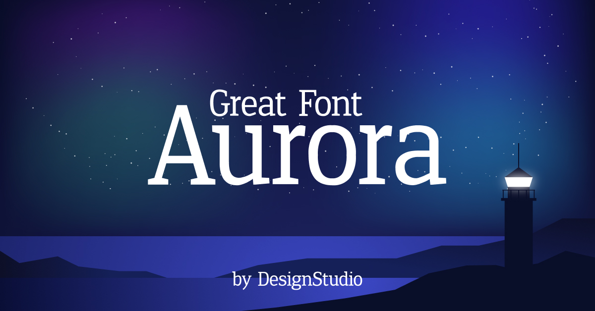 Aurora Monospaced Serif Font Facebook cover image.