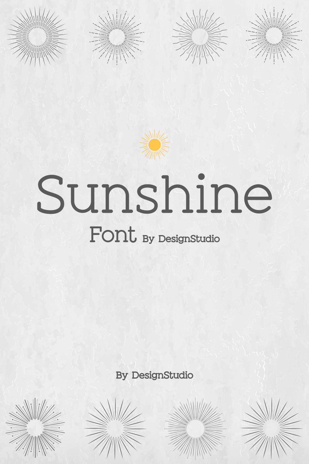 Sunshine Slab Sans Serif Font Pinterest Preview.