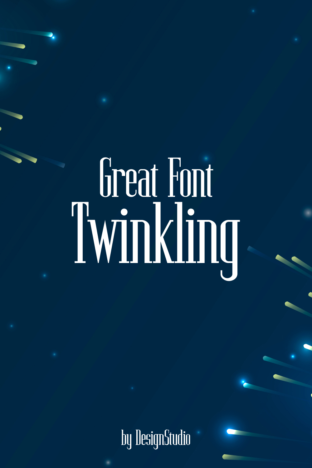 Twinkling Monospaced Serif Font Pinterest Preview.