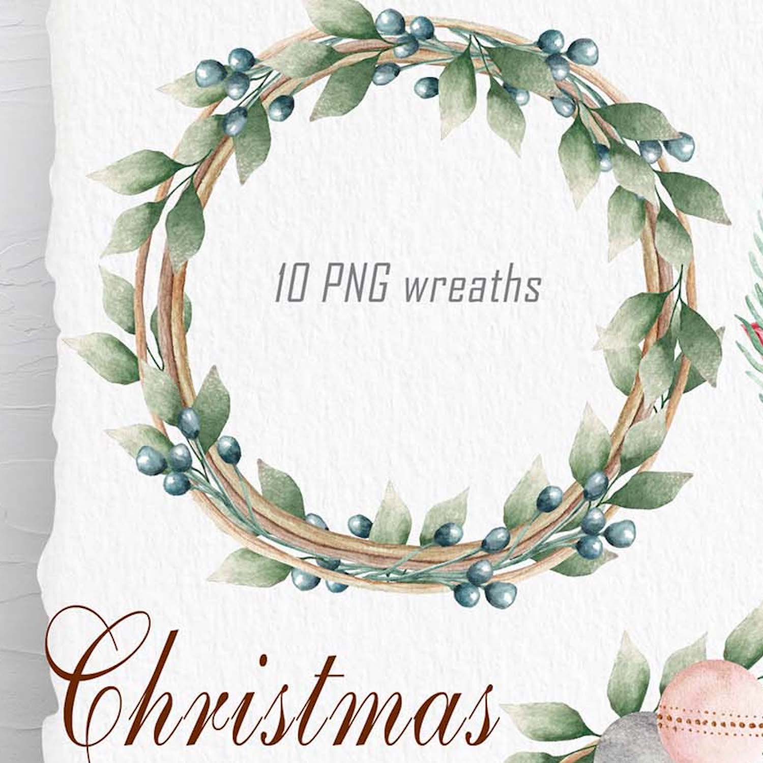 Watercolor Christmas Wreaths cover image.
