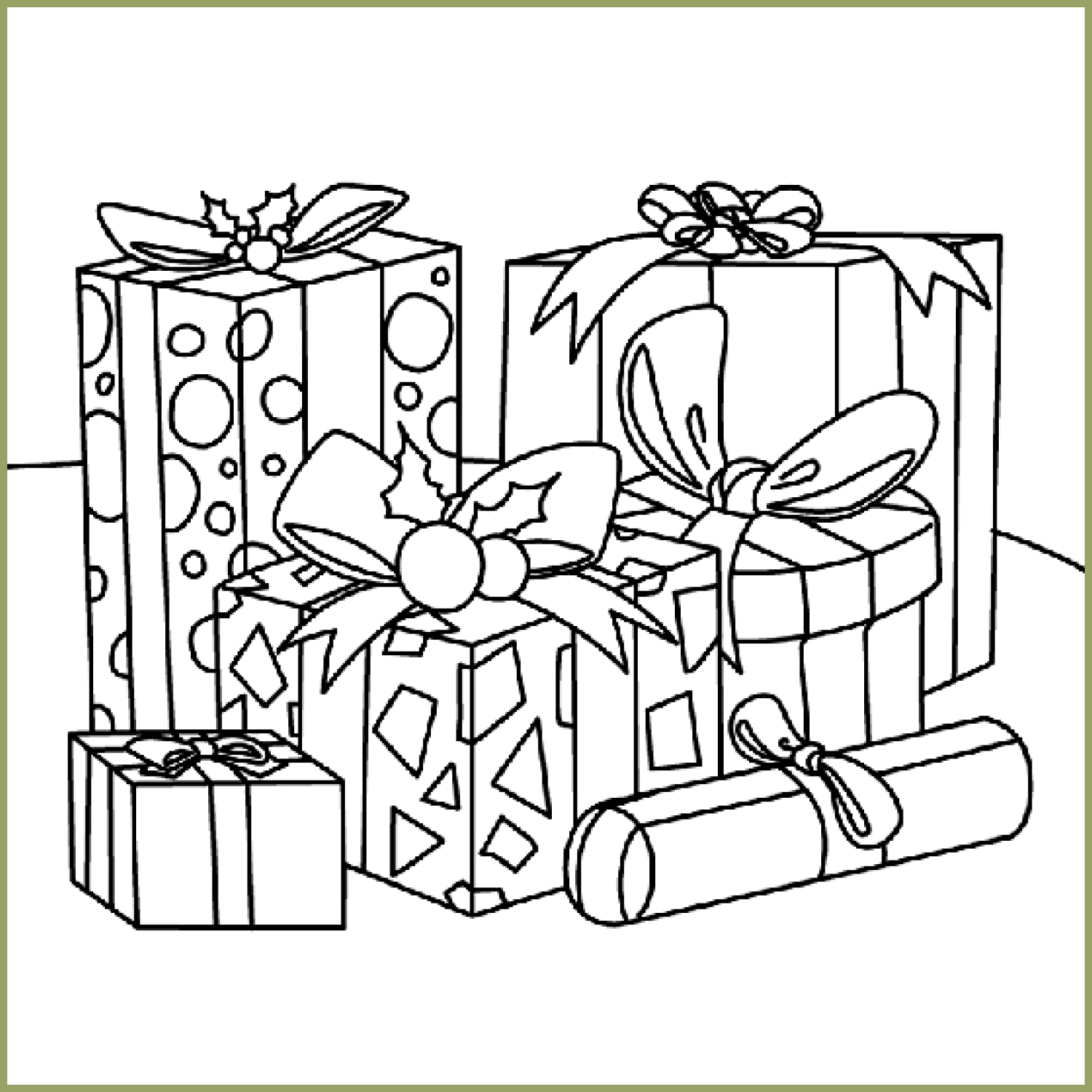 Free Online Present Colouring Page - Kids Activity Sheets: Christmas Colouring  Pages | Christmas present coloring pages, Christmas coloring pages, Free  printable coloring pages