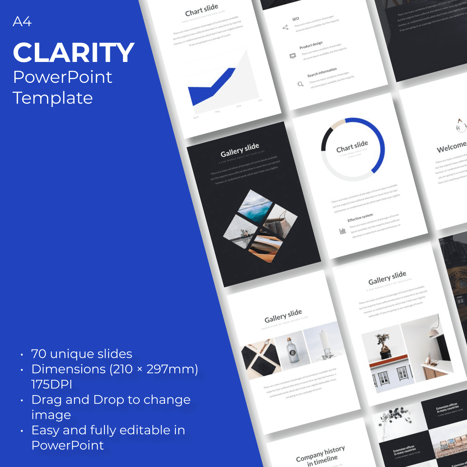 A4 | Clarity PowerPoint Template by MasterBundles.
