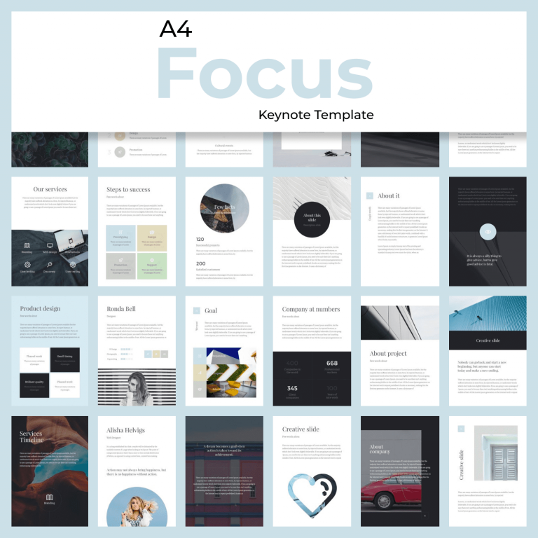 A4 | Focus Keynote Template – MasterBundles