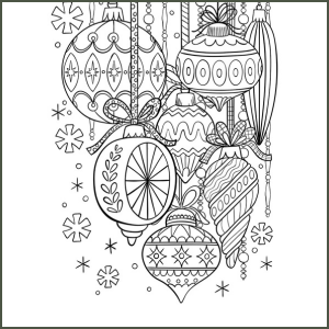 Classic Glass Ornaments Free Coloring Page – MasterBundles