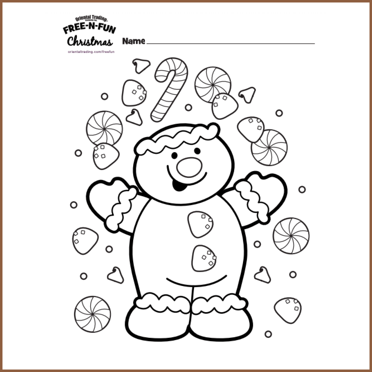 Gingerbread coloring page cover image.