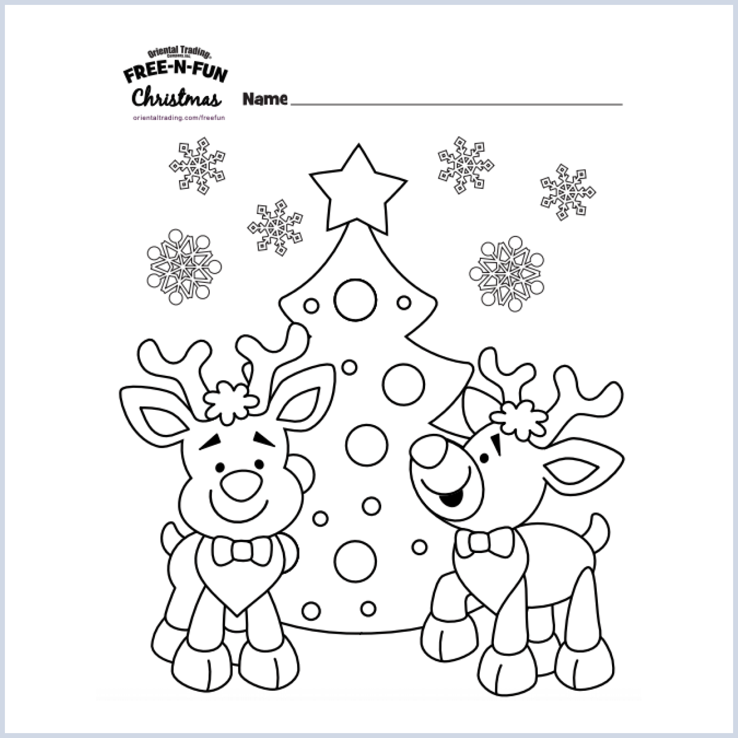 Reindeer Free Coloring Page   Master Bundles