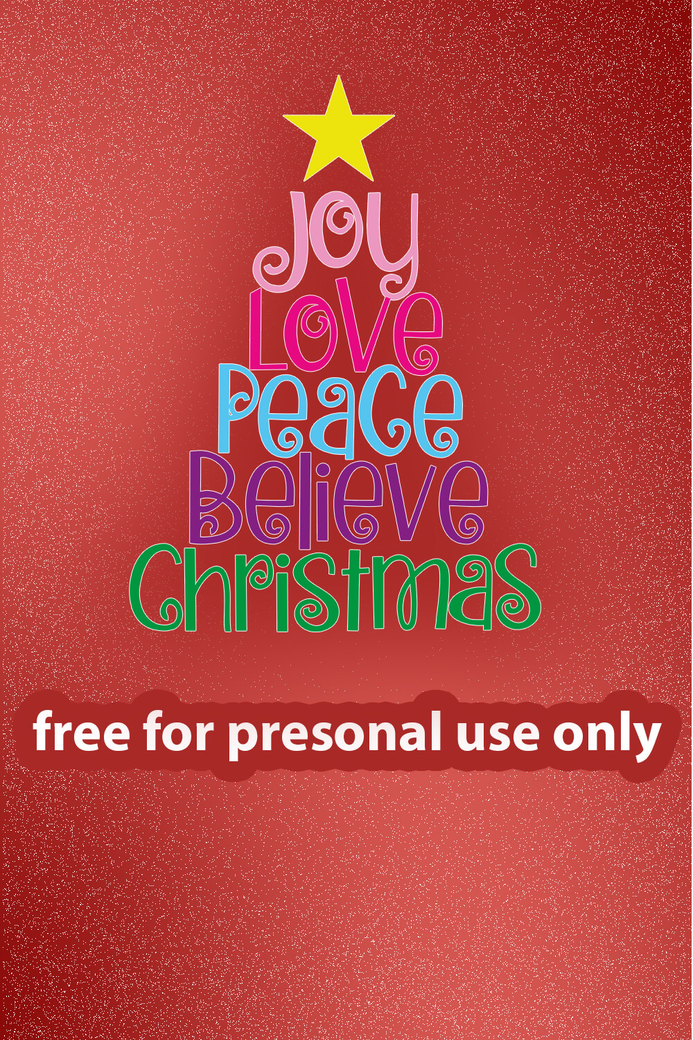 Joy love peace believe Christmas free SVG files pinterest image.