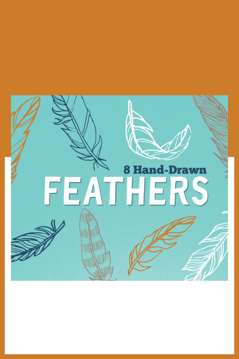118 8 Vector Hand Drawn Feathers