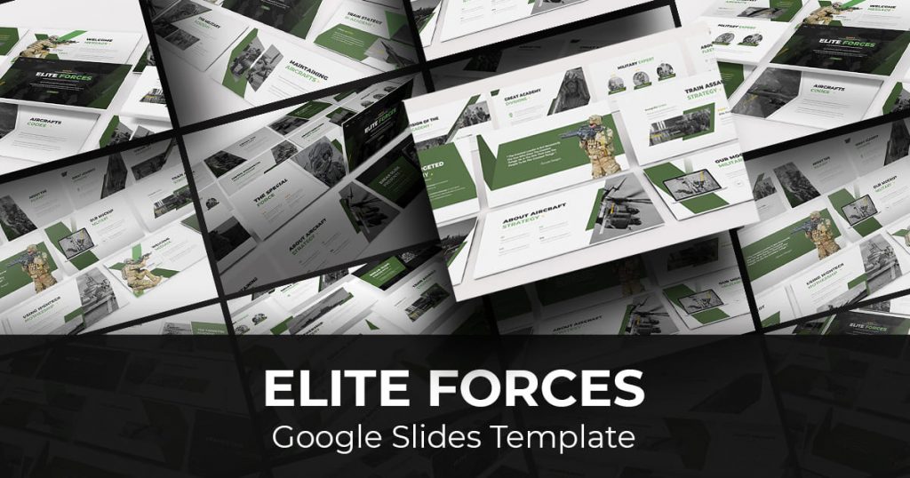Elite Forces Google Slides Template by MasterBundles Facebook Collage Image.