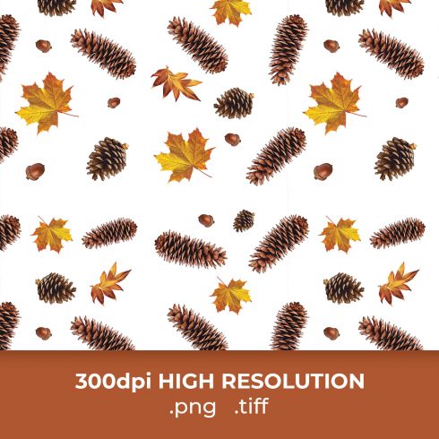 Fir Cones Thanksgiving Pattern cover image.