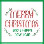 Quote Merry Christmas and a Happy New Year Free SVG Files – MasterBundles