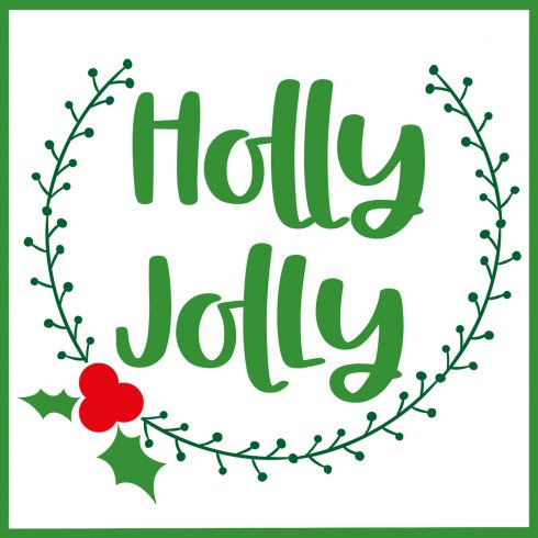 Christmas Holly Jolly FREE SVG Files 1504 cover image.
