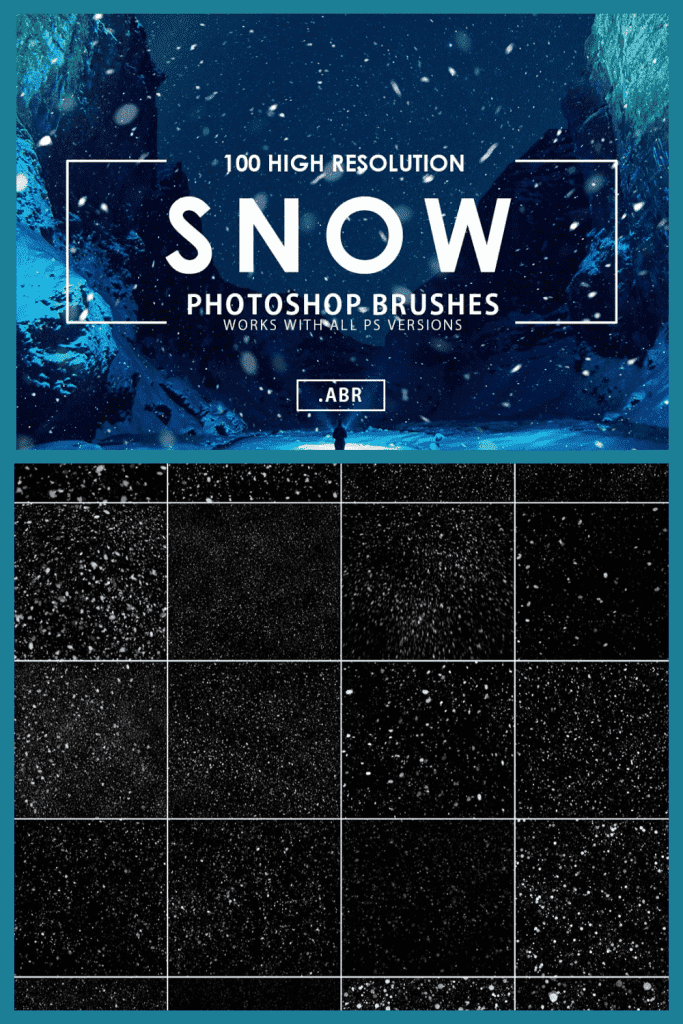 100 Snow Photoshop Brushes – MasterBundles