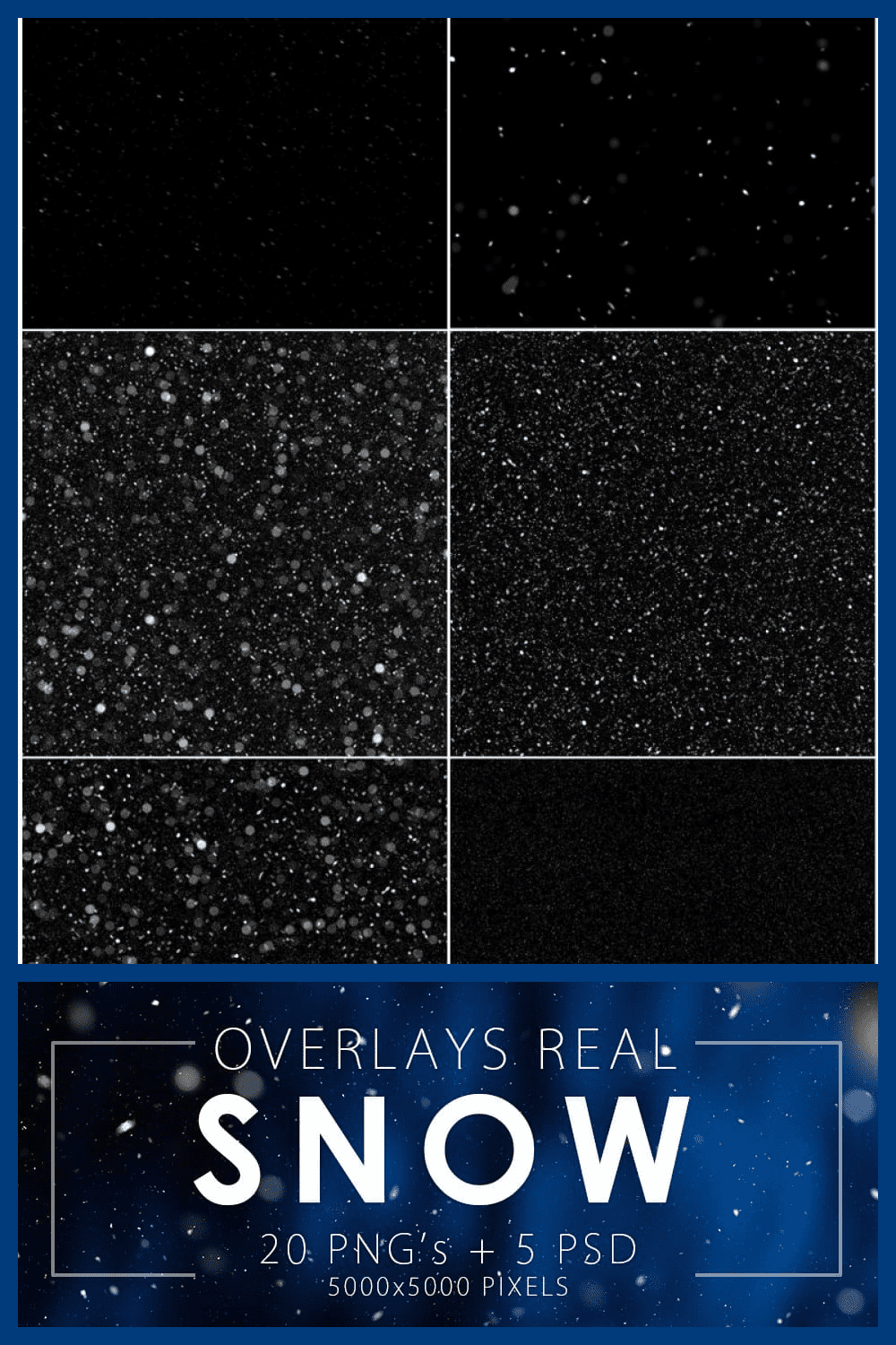 165 Real Snow Overlays