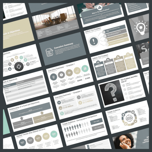 Project Proposal PowerPoint Template by MasterBundles Collage Image.