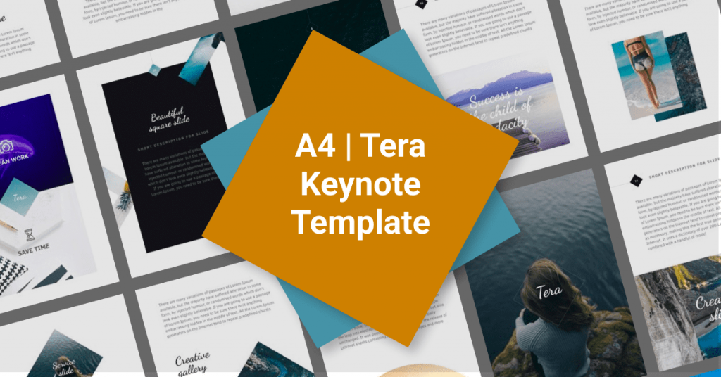 A4 Tera Keynote Template by MasterBundles Facebook Collage Image.