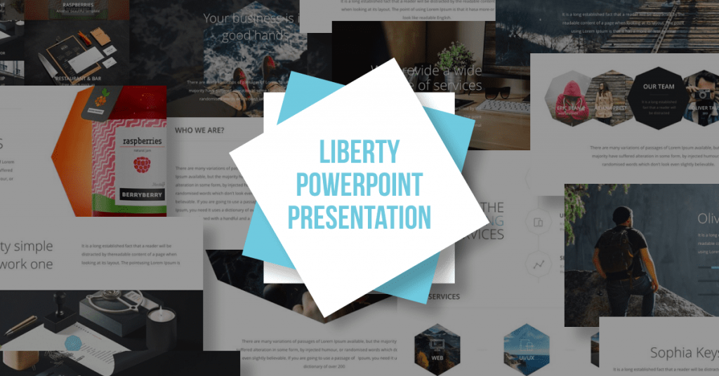 Liberty PowerPoint Presentation by MasterBundles Facebook Collage Image.