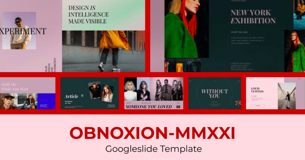 OBNOXION Googleslide Template by MasterBundles Facebook Collage Image.