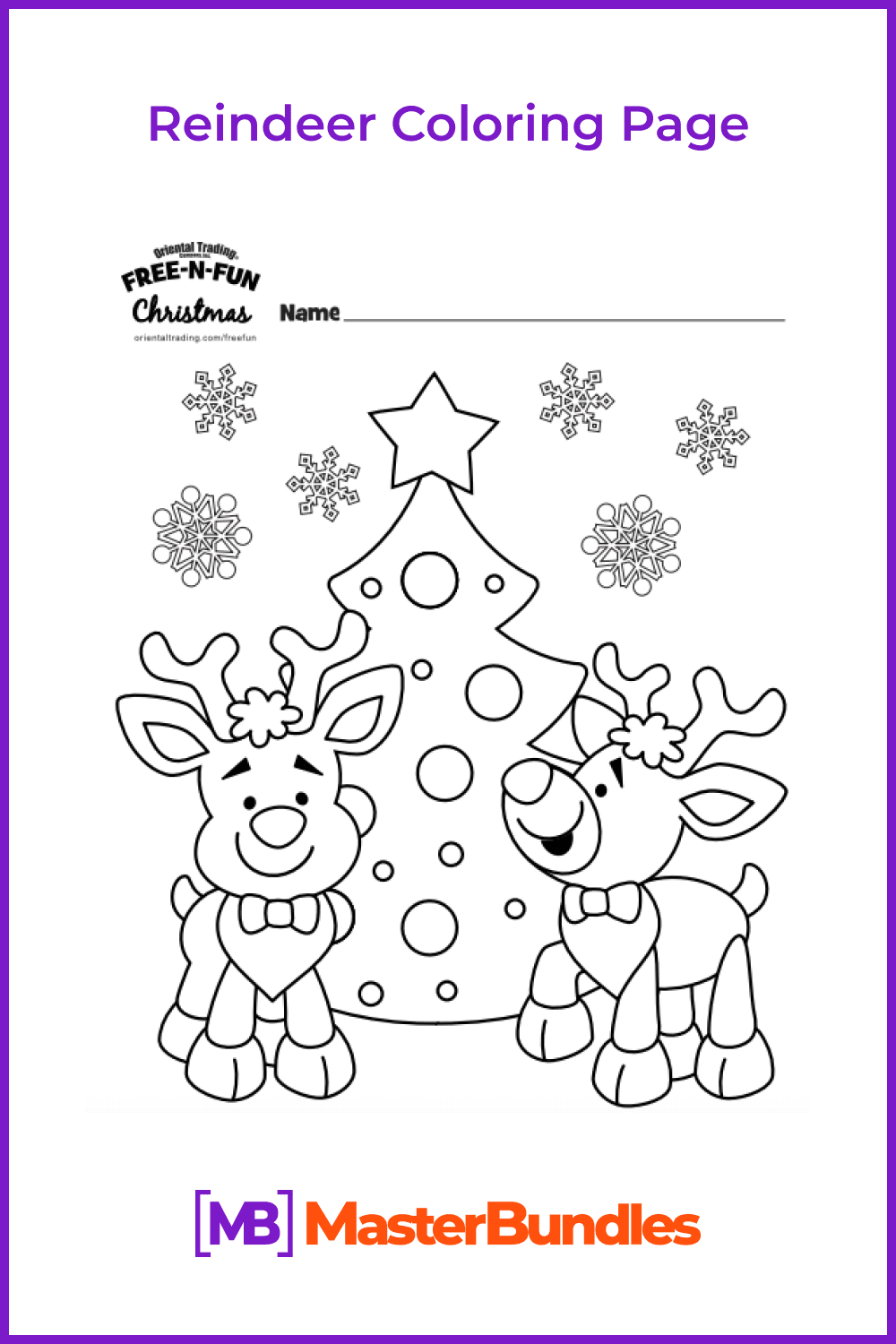 3 Reindeer Coloring Page pinterest