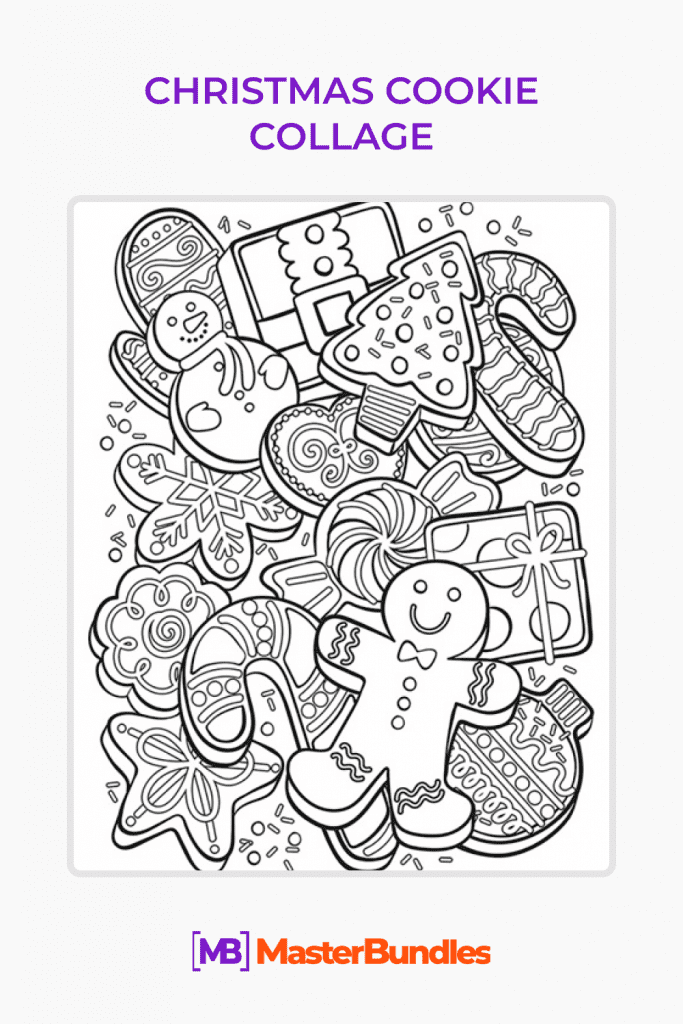 Christmas Cookies Free Coloring Page – MasterBundles