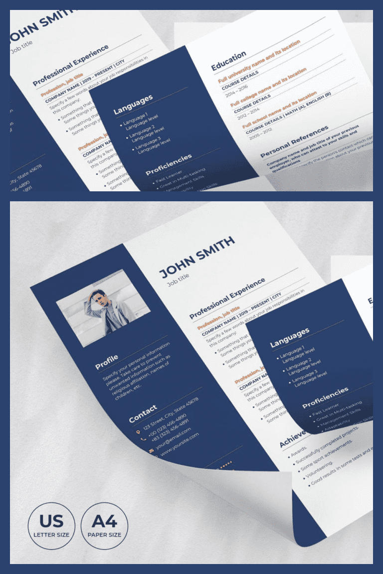Marketing Agency CV Resume Template – MasterBundles