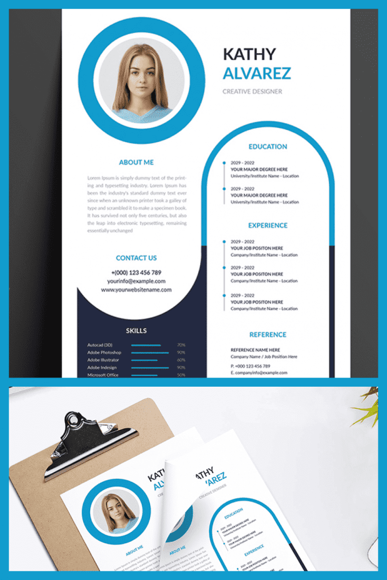 One Page Creative Designer Resume Template – MasterBundles