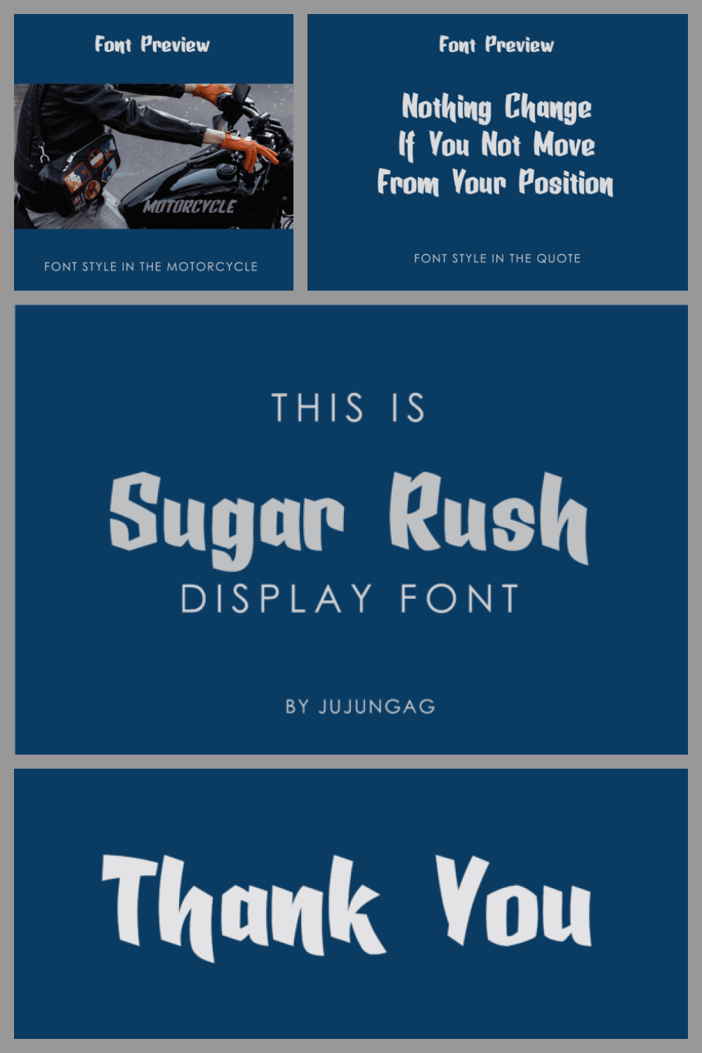 Sugar Rush Display Font - MasterBundles - Pinterest Collage Image.