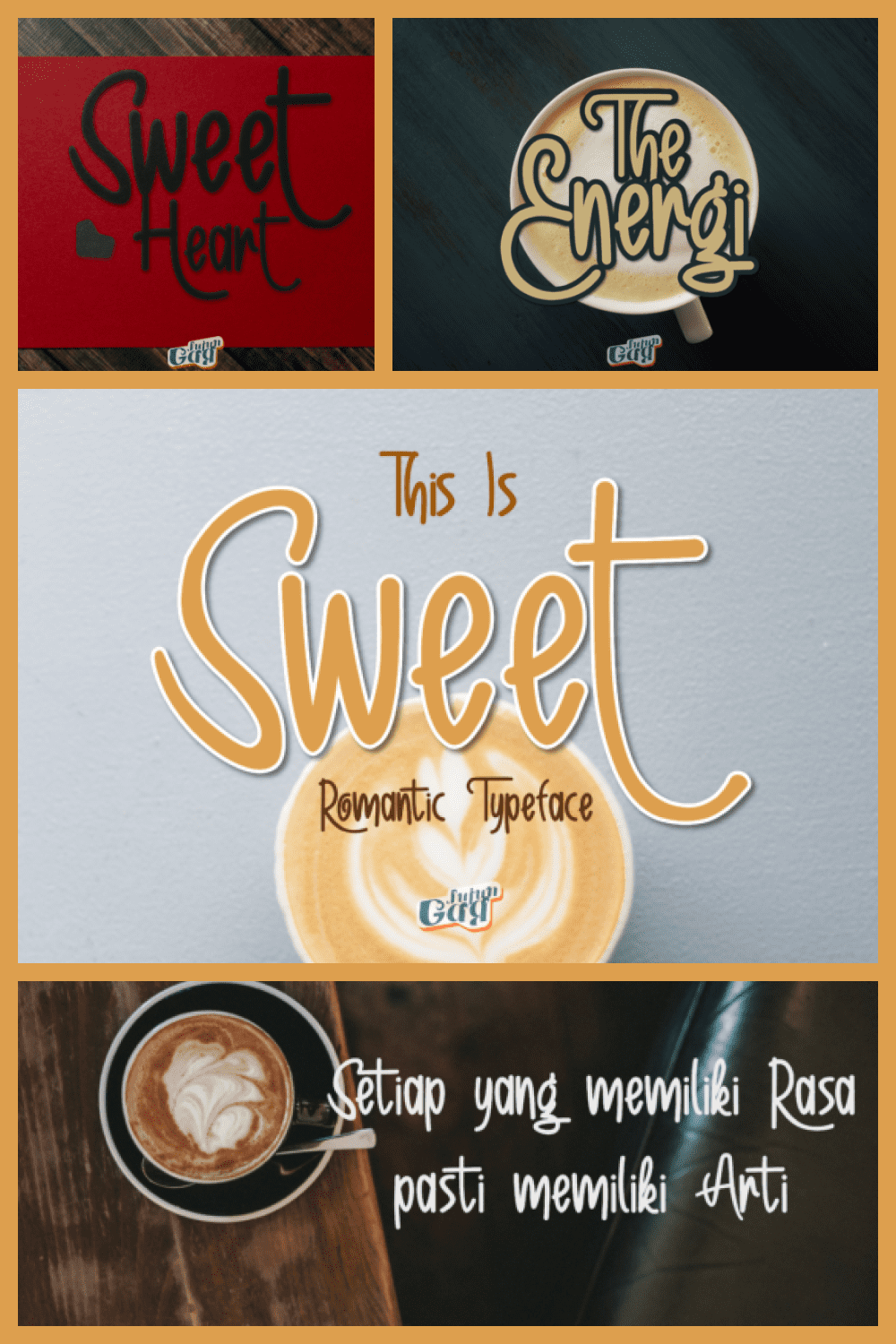 Sweet Authentic Font - MasterBundles - Pinterest Collage Image.
