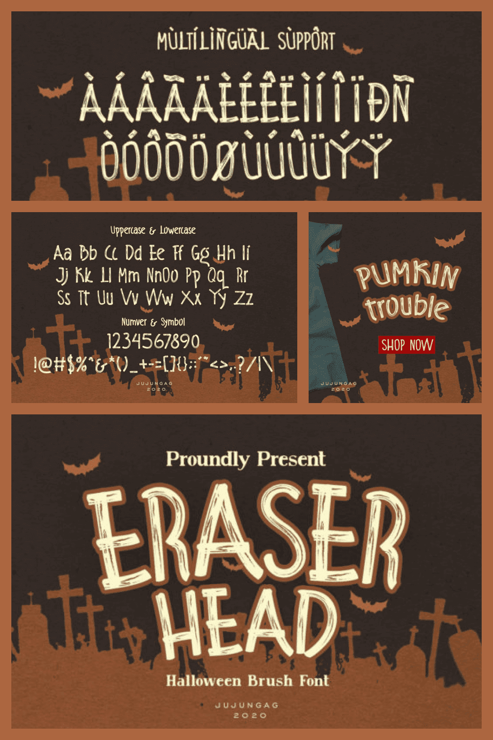 82 Eraser Head Halloween Font