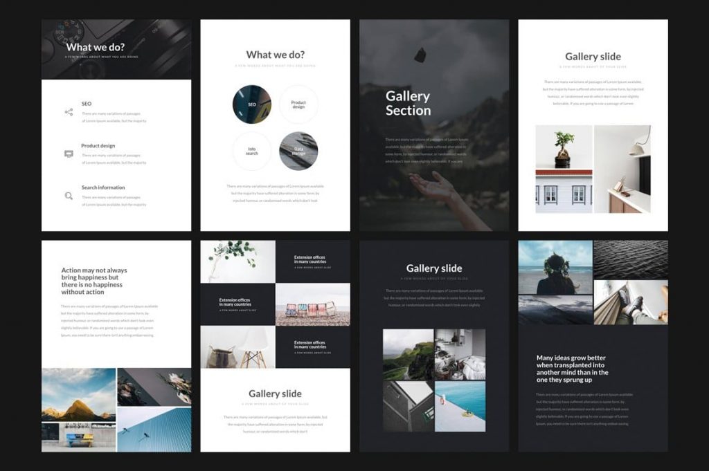 Slides Gallery Clarity Vertical PowerPoint Template.