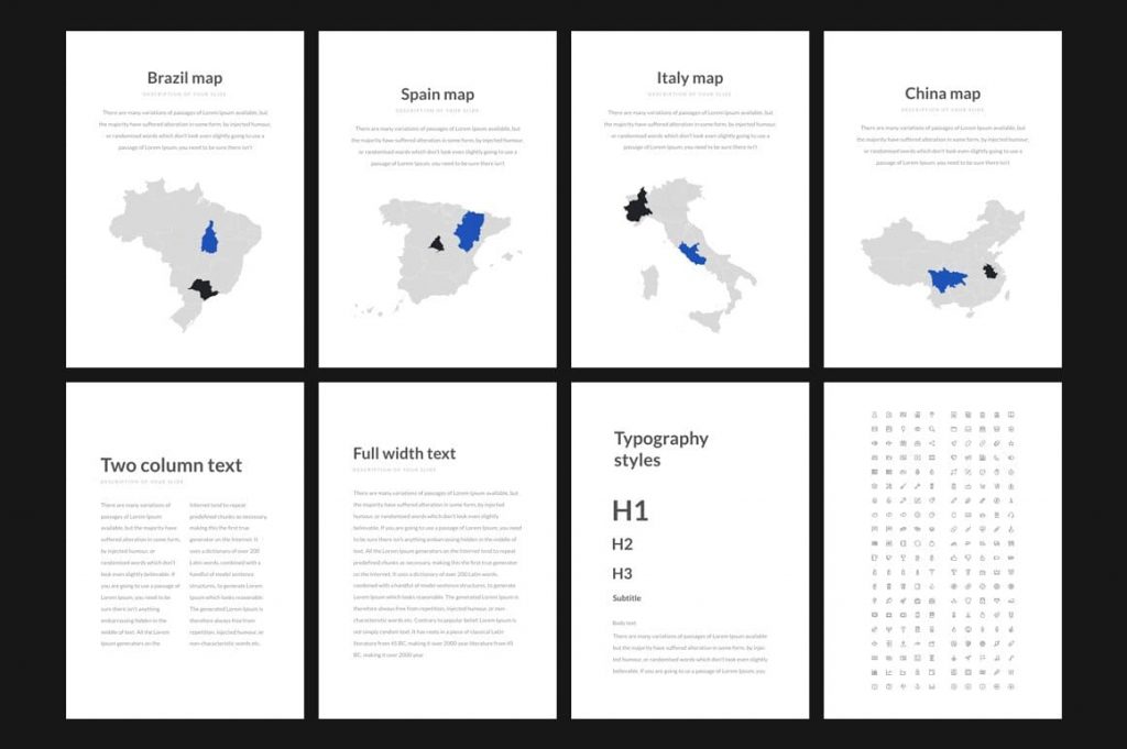 Country Map Slides Clarity Vertical PowerPoint Template.
