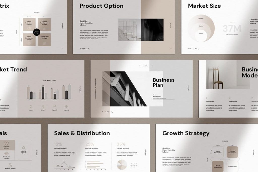 Slide Preview Business Plan PowerPoint Template.
