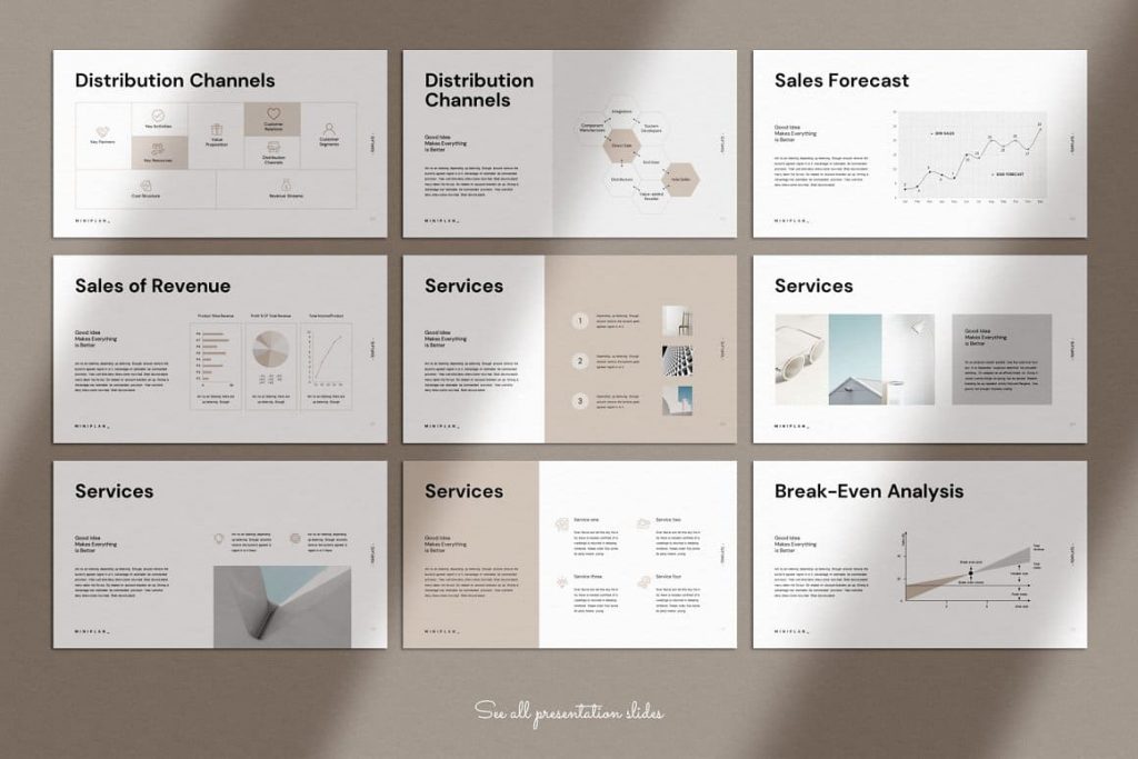 Services Business Plan PowerPoint Template slides.