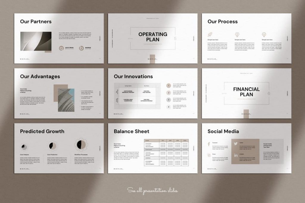 Our Innovations Business Plan PowerPoint Template slides.