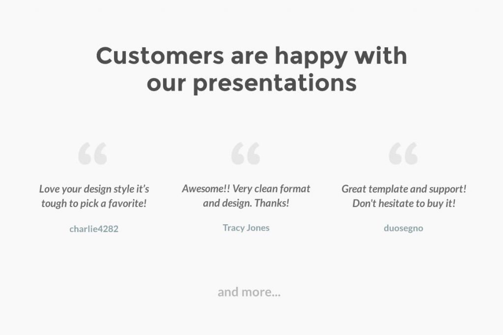 User reviews about Clarity PowerPoint Template.