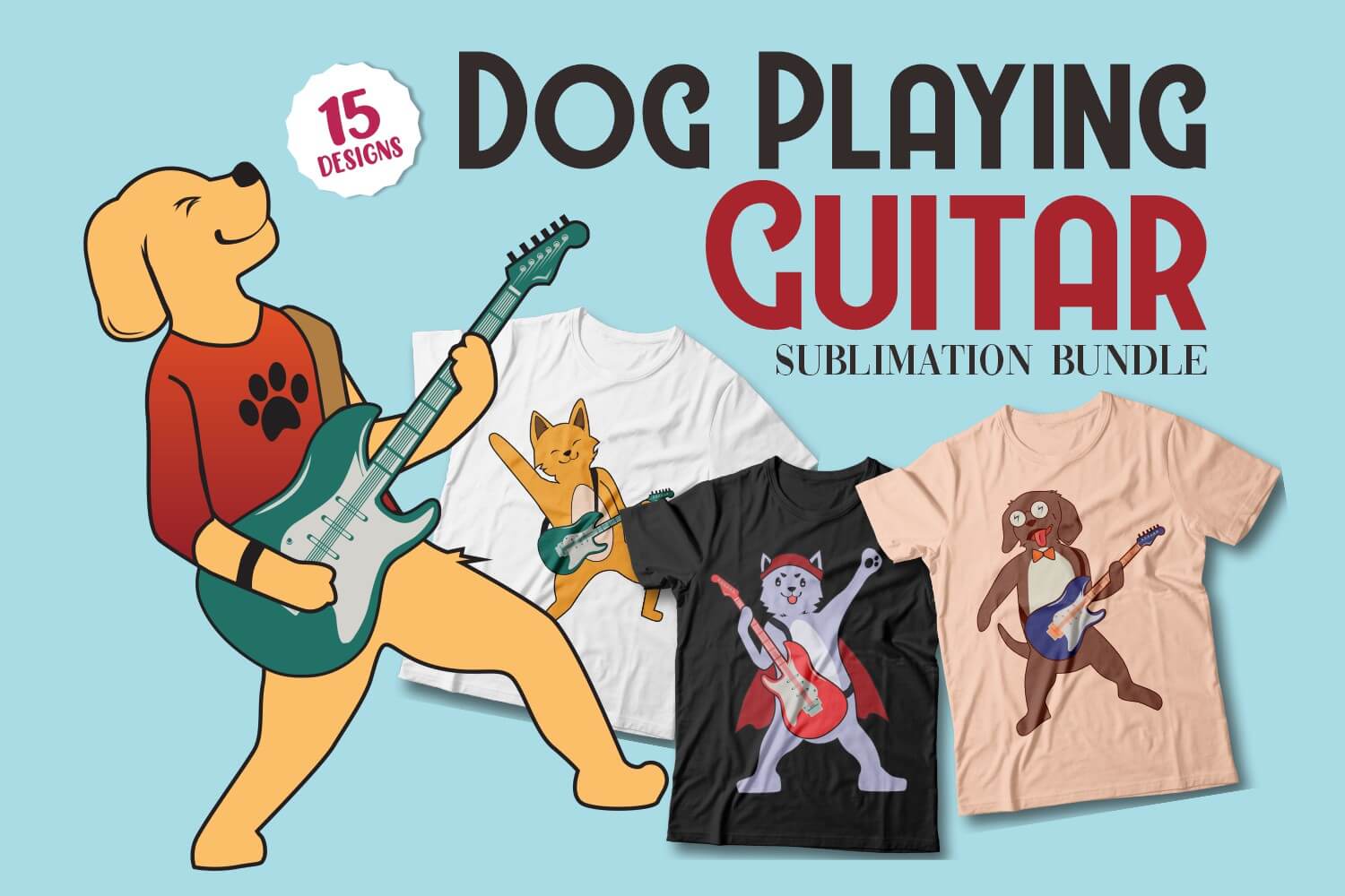 Dog Playing Guitar Cover