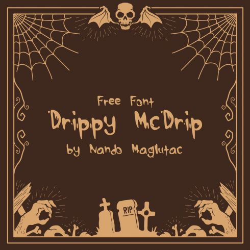 Free Drippy Font Main Scary Cover by MasterBundles.